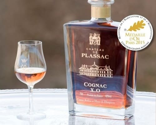 Cognac XO d’exception  Château de Plassac aux 5 médailles d’or Coffret bois
