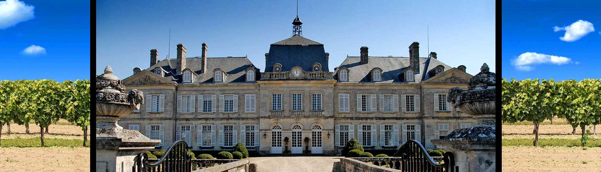 Façade du Château de Plassac monument historique