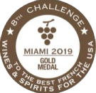 Médaille d'or des Best French Spirits for the USA, MIAMI 2019